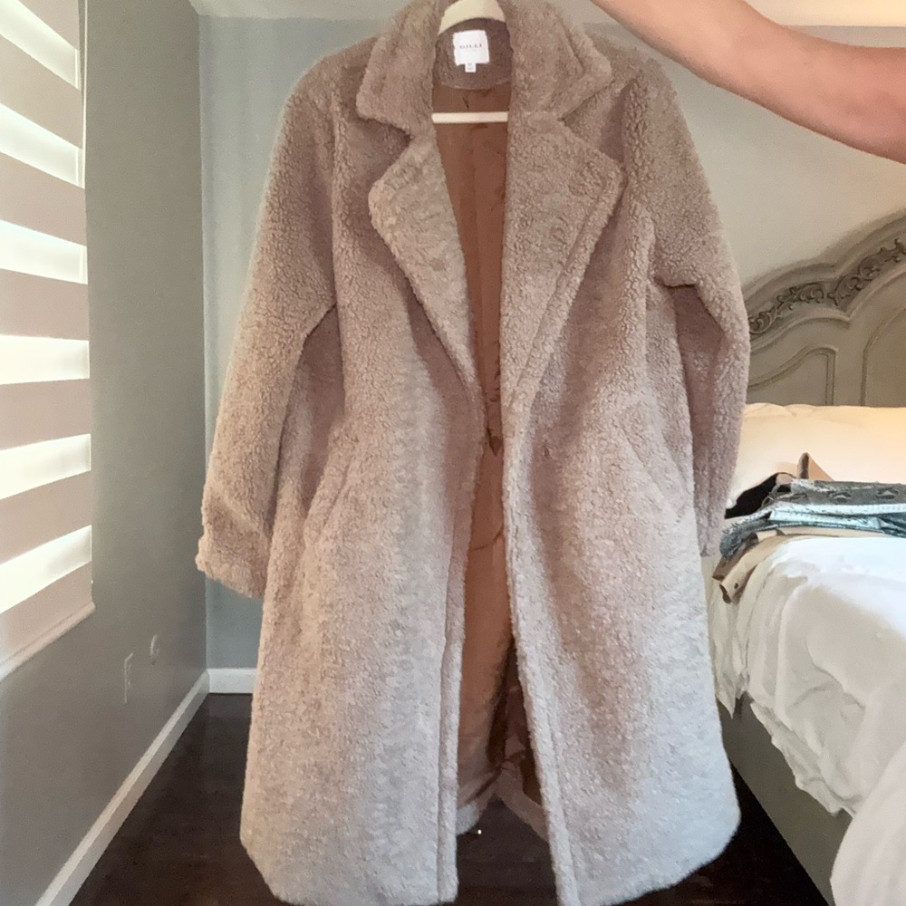 Cozy Tan Teddy Coat